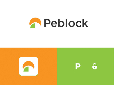 Peblock Logo Design abstract app icon brand identity colorful combination mark creative lock minimal modern nft profesional secure security somple startup unique visual identity vpn
