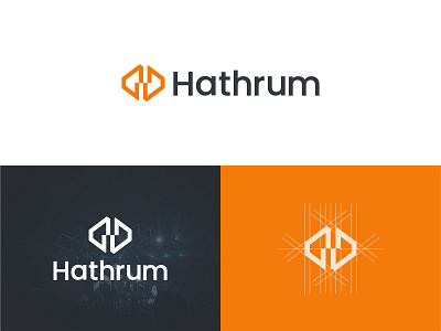 Hathrum Logo Design abstract app icon brand identity coin logo crypto currency digital currency h logo logo design logo designer minimal modern professional simple symbol unique visual identity