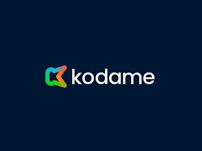 Letter K Logo Concepts For Kodame abstract logo colorful letter k logo logo design minimal modern logo