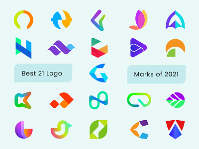 Best 21 Logo Marks of 2021 abstract app icon colorful iconic logo collections logo design logo folio logo ideas logo inspirations logo marks logo trends 2021 minimal modern simple webfavicon