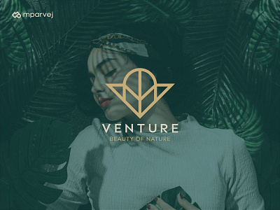 Venture Beauty of Nature brand identity branding design flat icon illustration logo luxury minimal professional typography vector