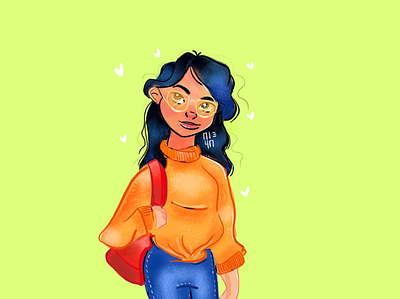 Hello Dribbble! design drawing firstpost girl illustration