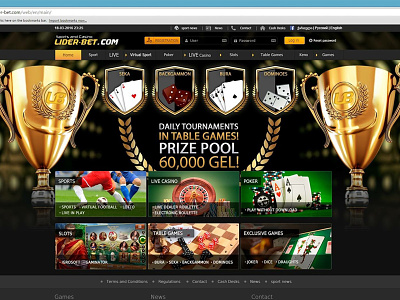 Lider-bet table games banner cards casino dominoes gambling igrosoft online casino poster slots table games tournaments web design