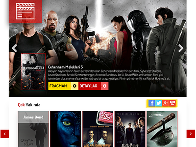 Sinema design movie site movies web interface webdesign website