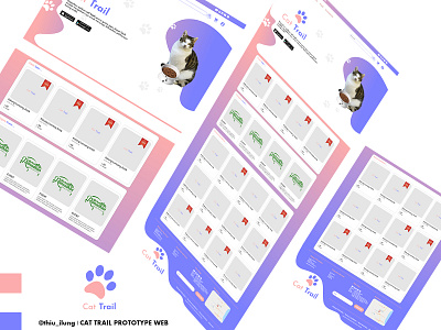 Cat Trail | desain UIUX web prototype desainlogo typography ui ux web