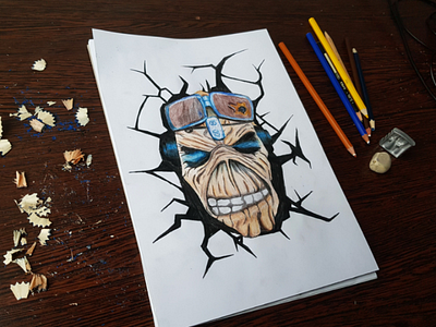 Eddie the Head drawing eddie eddie the head iron maiden