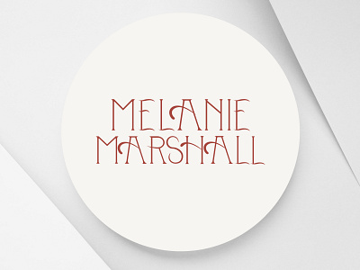 Melanie Marshall Logo logo sculpture type art typogaphy