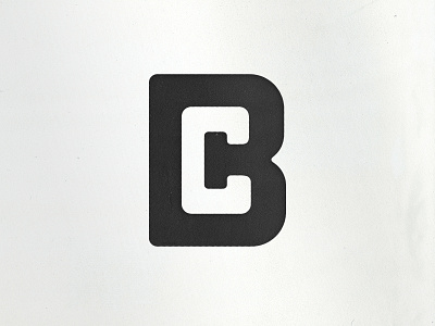 BC Monogram brand mark design industrial monogram monogram logo negative space typography