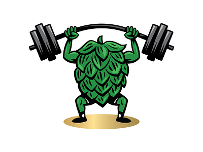 Pumped Up alcohol beer craft beer gym illustration weightlifting workout