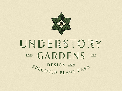 Understory Gardens branding design floral flower garden logo pnw typography