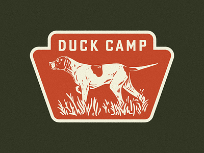 Pointer Patch badge dog duck hat hunt hunting illustration patch pointer typography vintage