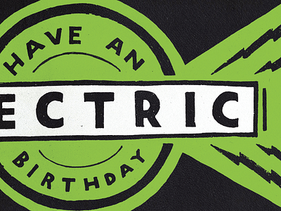 Electric custom lettering hand lettering lettering retro texture vintage