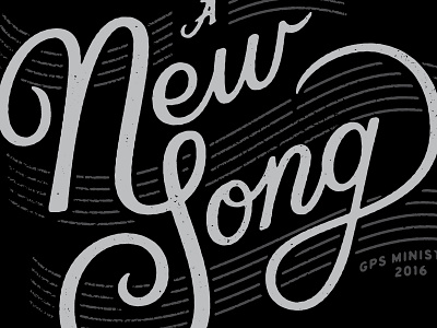 A New Song Tee hand lettering lettering script tee shirt texture