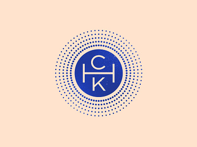 CHK badge logo mark minimal monogram rays round sunburst