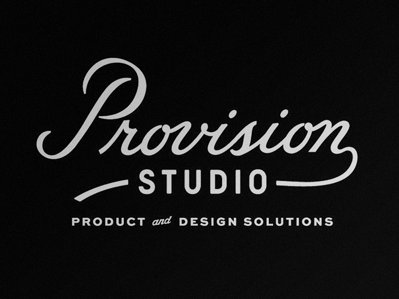 Provision Studio hand lettering typography type vintage script logo lettering
