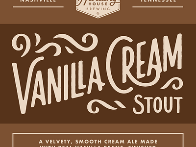 Vanilla Cream Stout beer lettering