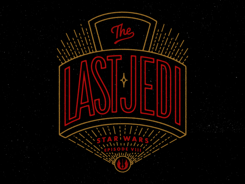 The last jedi lettering