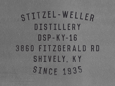 Stitzel-Weller Distillery | DSP-KY-16 bourbon kentucky lockup shively typography vintage