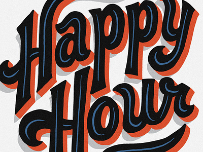 Happy Hour Coaster coaster custom lettering happy hour ipad pro procreate script script lettering