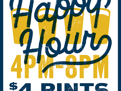 Thirsty Thursday beer brewery happy hour pint script type