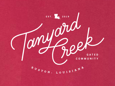 Tanyard Creek Tee WIP custom lettering customtype louisiana script script lettering