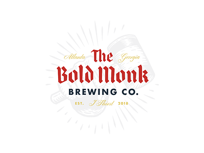 The Bold Monk atlanta beer branding brewery logo