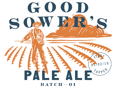 Good Sower's Pale Ale beer beer label beer labels farm illustration typography