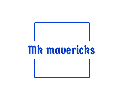 Mk Mavericks color logo transparent app branding design logo minimal typography ui ux vector web