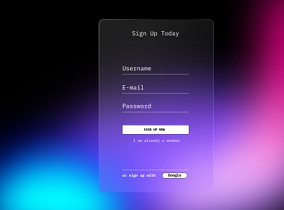 DailyUI_01 dailyui signup gradient