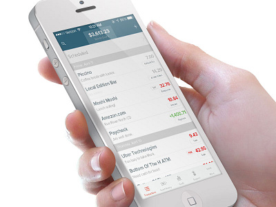 "Simple" iOS 7 UI - Transactions banking finance flat list money search simple simple bank toolbar transactions ui