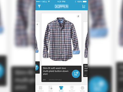 Shopping App Redesign add to cart buy now cart clothing content tiles shopping sort tiles