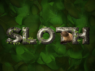 "Sloth" branding v1 animal branding identity logo photoshop texture wild