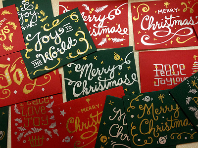Christmas cards christmas hand lettering