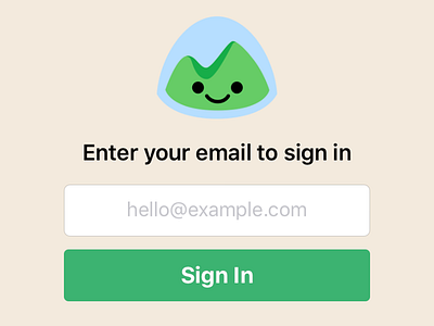 Password-less login app basecamp character icon ios login logo sign in snow globe