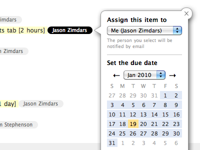 To do assign/date picker