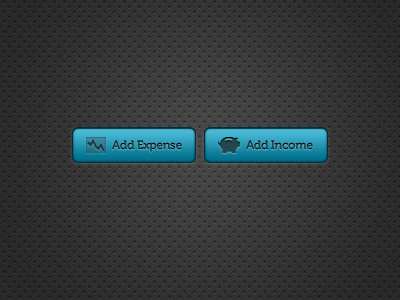 Budget App Buttons blue budget buttons icons income inset matte