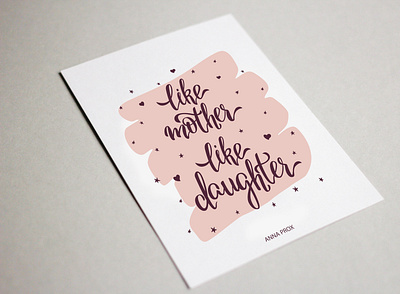 Lettering for Mother Day font illustration lettering typography