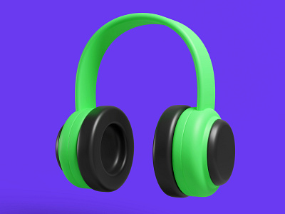 Headphone 3D Illustration branding design flat graphic design icon illustration illustrator minimal ui ux