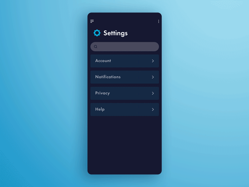 Simple Settings Concept