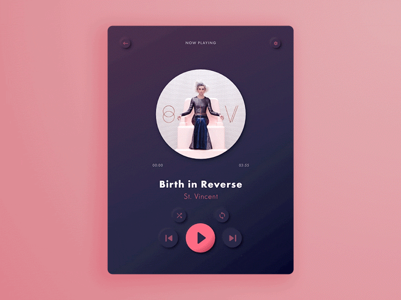 Music Player App for tablets 009 100daychallenge adobe xd animation app dailyui dailyui 009 dark theme design interaction ipad mobile music music player neumorphism play soft ui tablet ui ux