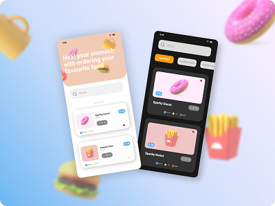 Food Delivery App 3d branding food fooddelivery ui visual design