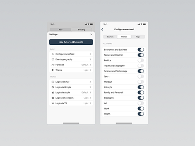 Daily UI Challenge #7 - Settings