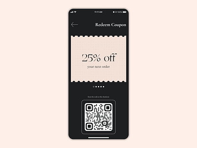 UI Daily Challenge #61 - Redeem Coupon app challenge coupon daily dailyui design ios minimal mobile redeem ui