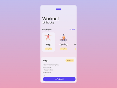 UI Daily Challenge #62 - Workout of the day