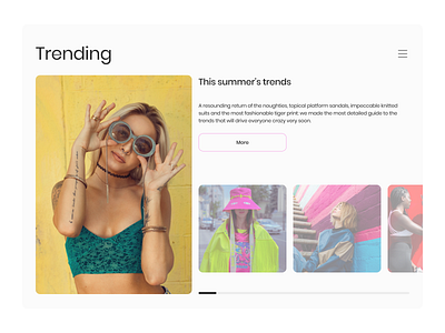 UI Daily Challenge #72 - Image Slider app blog bright challenge clean daily dailyui design fashion image images minimal poppins slider ui web website