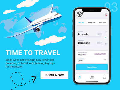 Daily UI 003 - Landing page appdesign challenge daily ui dailyui dailyui003 flightapp mobileapp