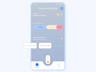 Lucid - Home app design design sleep ui ux wellbeing