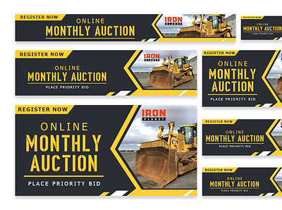 Monthly Online Auction Banners advertising banners design ecommerce