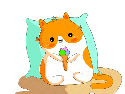 cat and ice animation design illustration illustrator vector