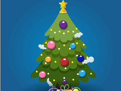 christmas tree animation art design icon illustration illustrator logo vector